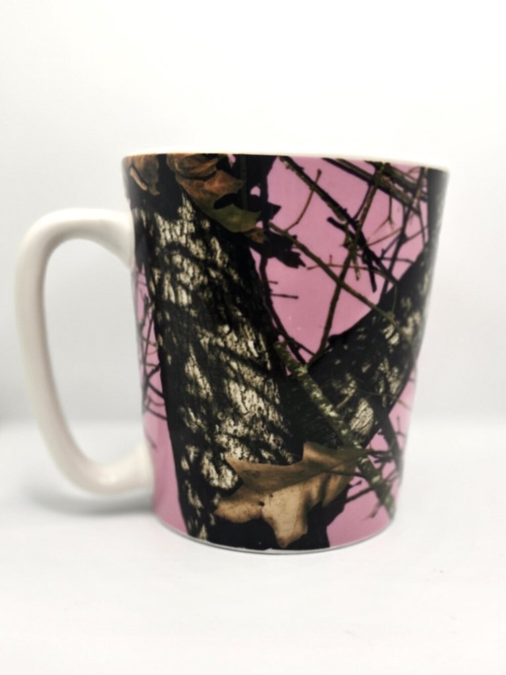 Mossy Oak Pink Camouflage Coffee Mug 16 Oz 4.25"Hx4"W Perfect Condition Ceramic